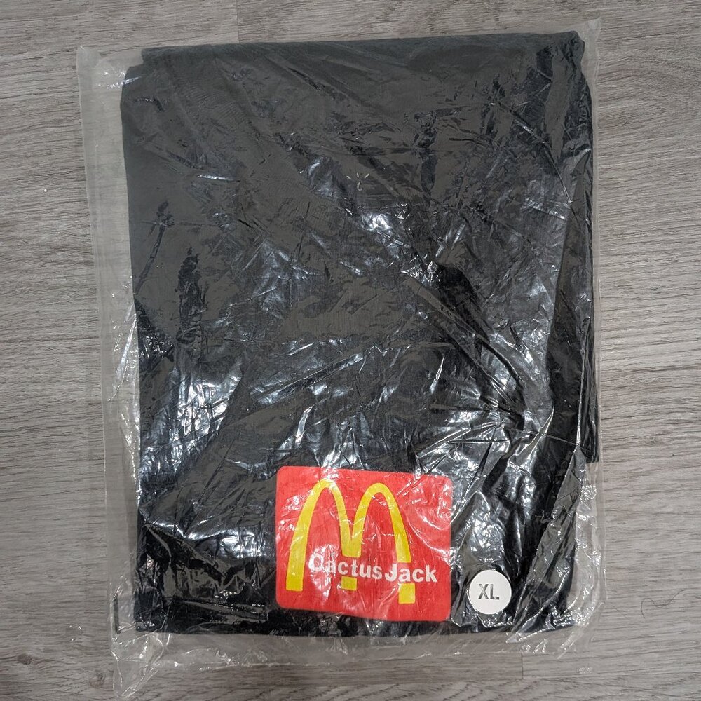 Travis Scott Cactus Jack x McDonald's Sesame II T-shirt Black Size XLarge